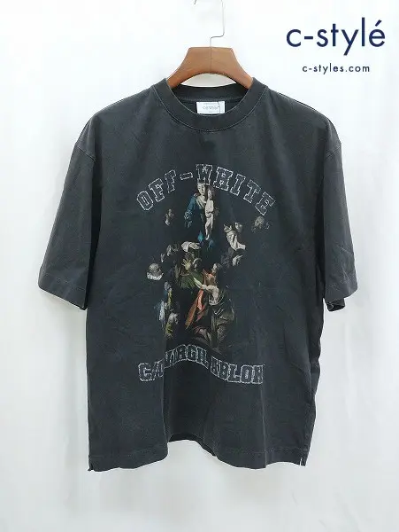 Off-White オフホワイト Tシャツ M ブラック 半袖 綿100% プリント OMAA120S24JER006