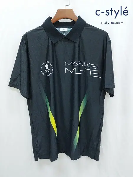 MARK&LONA マークアンドロナ ポロシャツ 50 ブラック 半袖 ゴルフウェア Emitter MLT Polo MLM-4B-AP11