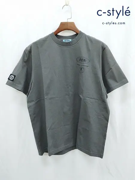 MARK&LONA マークアンドロナ Tシャツ 50 グレー 半袖 綿100% 日本製 FER Worlds Tee MFM-4A-AA01
