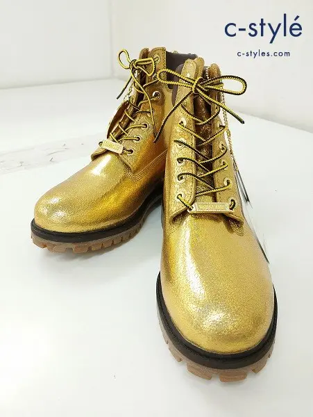 Timberland×DRESSCAMP ティンバーランド×ドレスキャンプ ブーツ 9W ゴールド クリスタル加工 21558