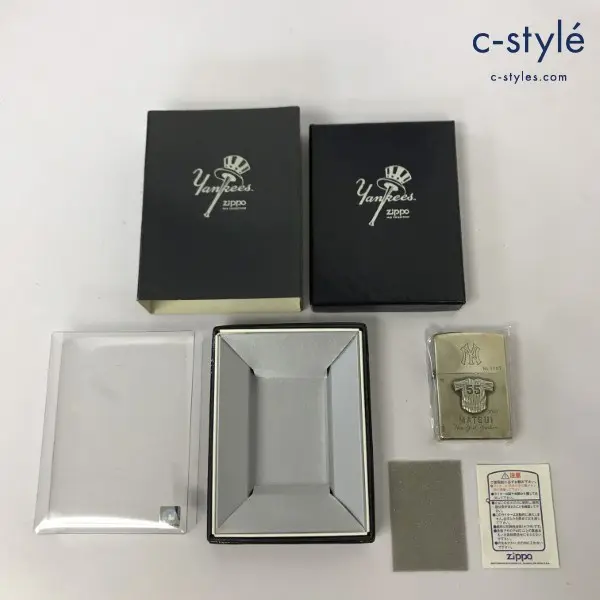 ZIPPO ジッポー オイルライター ニューヨークヤンキース 松井秀喜 55 ユニフォーム ’02 シルバー 箱付
