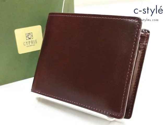 CYPRIS キプリス ウォレット ワインレッド系 二つ折り 財布