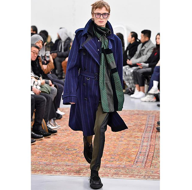 sacai サカイ がたかっ ファー付きトレンチコート